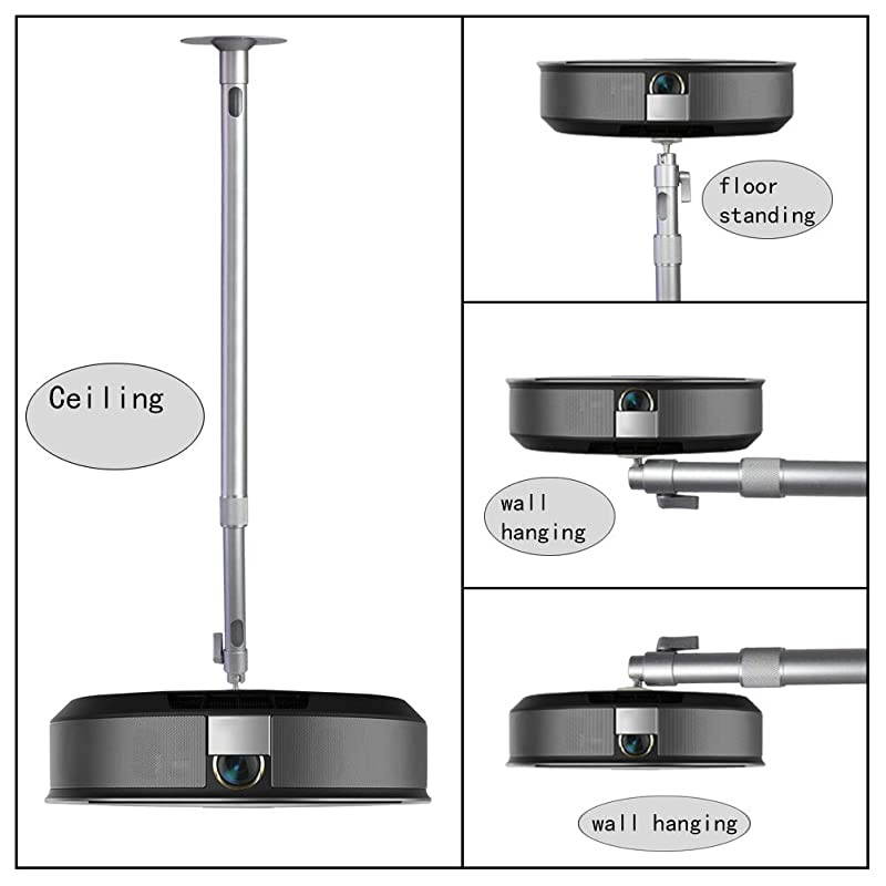 Universal Drop Ceiling Projector Mount 236413 in Silver Height 360&deg;Rotation Extendable High Profile Projector Hanger Long Projector Bracket Multifunctional for Projectors CCTV DVR Camera
