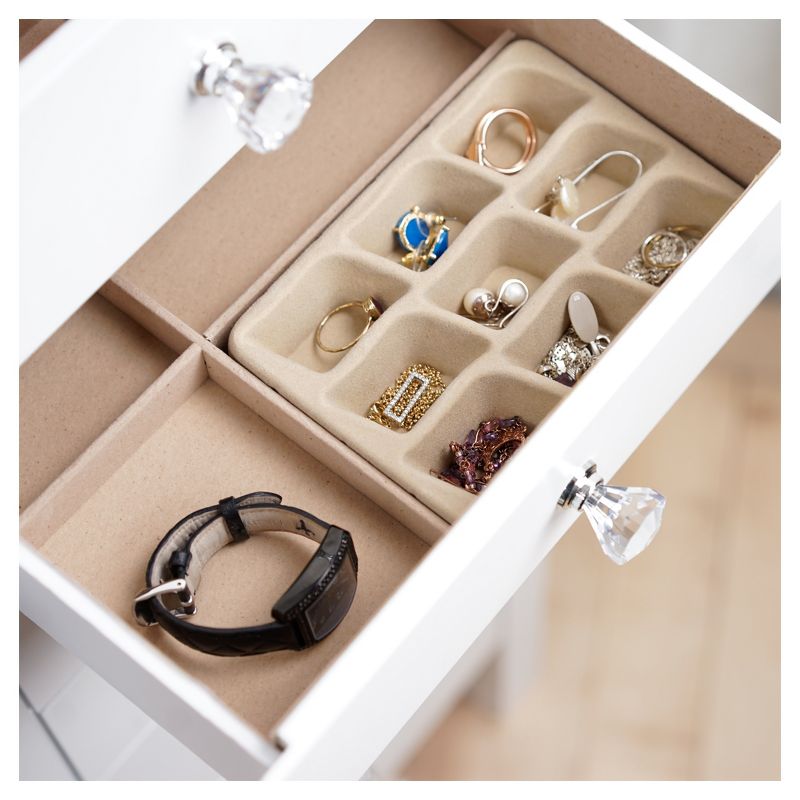 Crystal Jewelry Armoire White - Hives & Honey