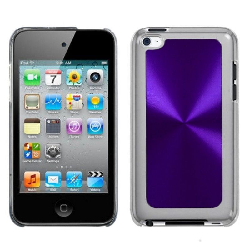 MYBAT For Apple iPod Touch 4th Gen Purple Clear Cosmo Aluminum Hard Case Cover