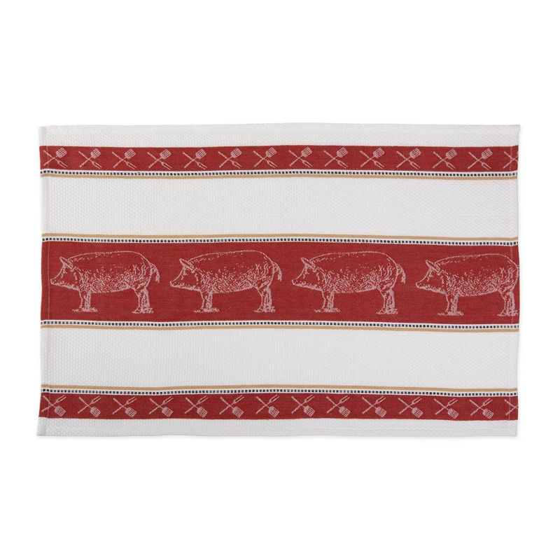 3pk Cotton Pig Jacquard Dishtowel Set - Design Imports