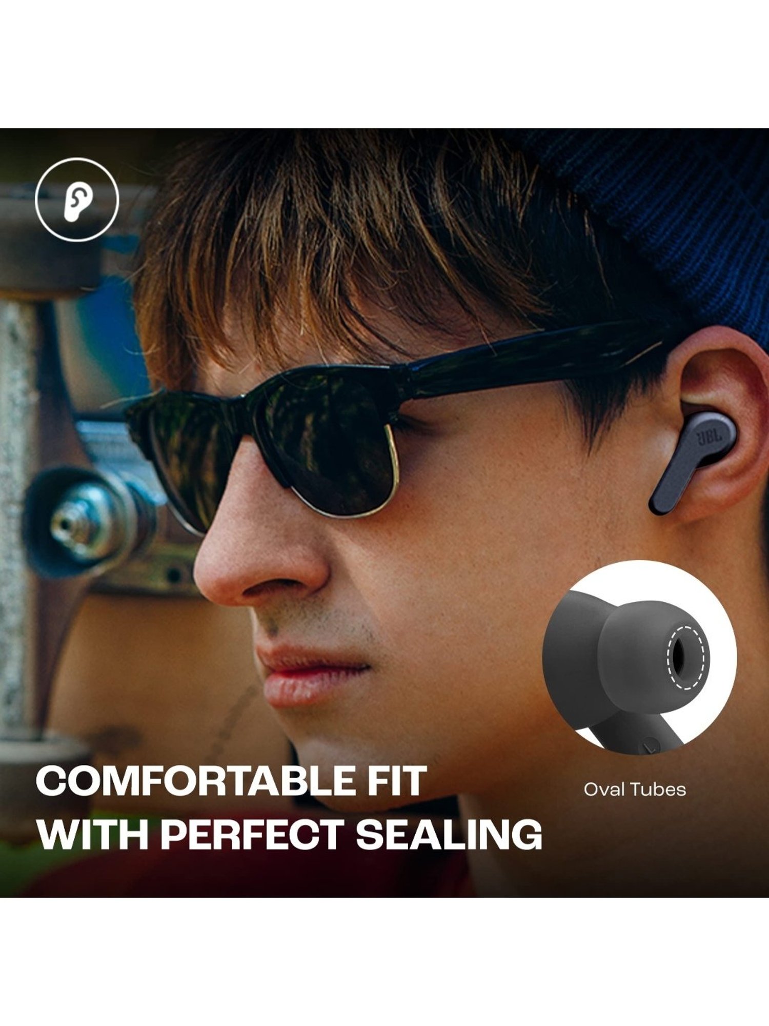 JBL Wave Beam in-Ear  with 32H Battery & Ip54 Water Resistance (Black, True Wireless)