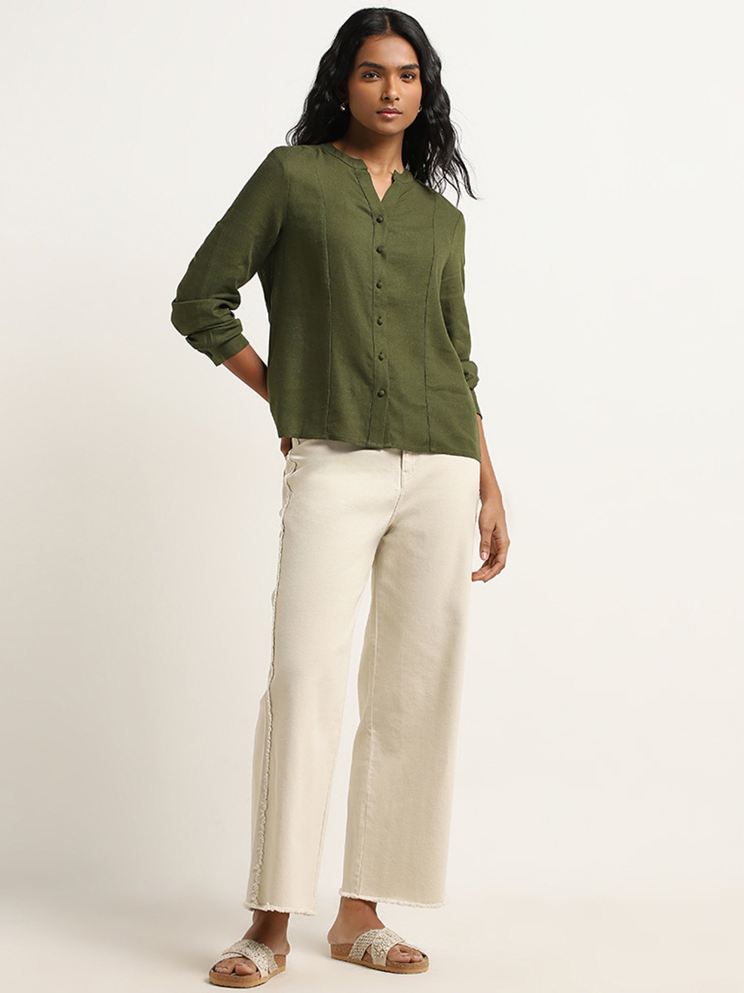 LOV by Westside Olive Solid Top