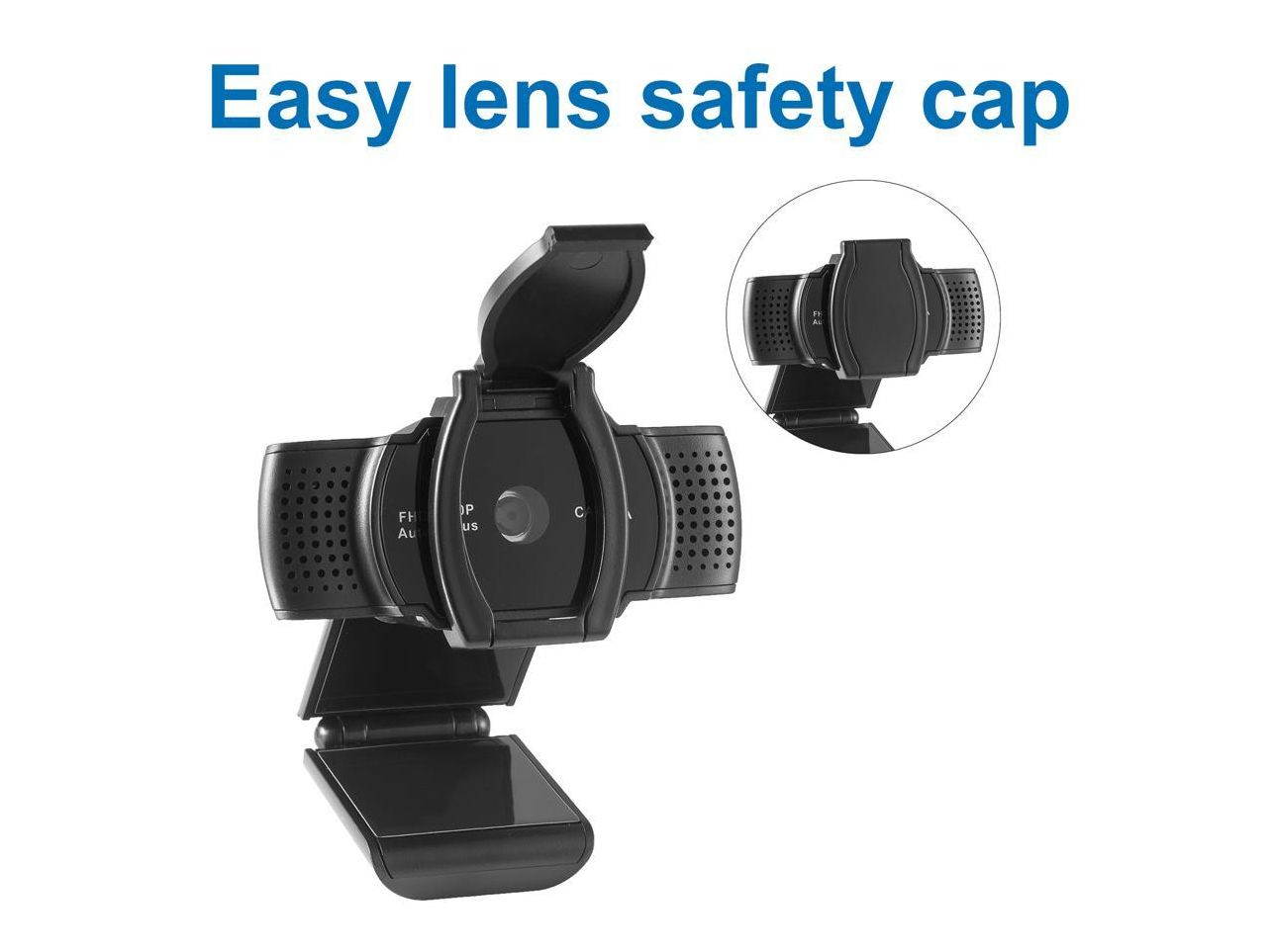 USB Web Camera, HD Webcam with Microphone for PC Computers Laptops, USB Clip-On Web Cam 360 Degree Rotatable for Notebook Laptop