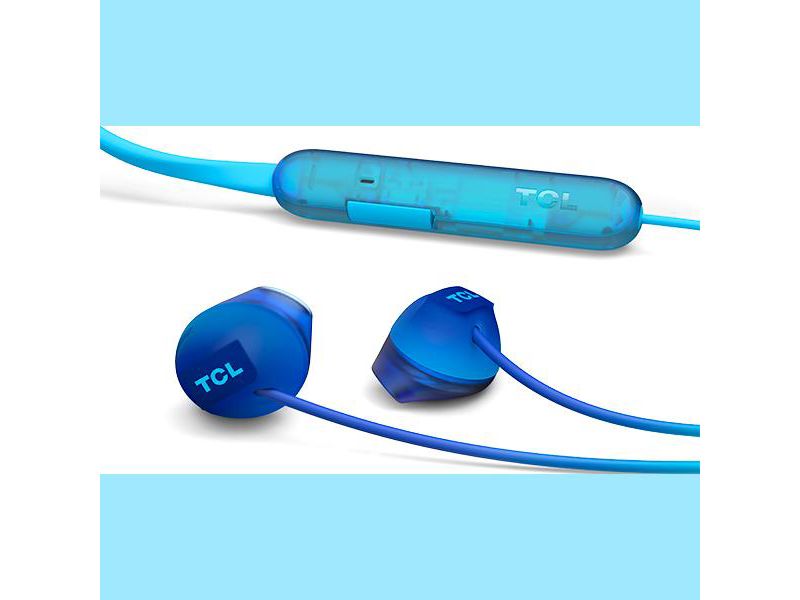 TCL Ocean Blue Wireless In-ear Bluetooth Headphones with Mic - SOCL200BTBL - Stereo - Wireless - Bluetooth - 32.8 ft - 32 Ohm - 15 Hz - 22 kHz