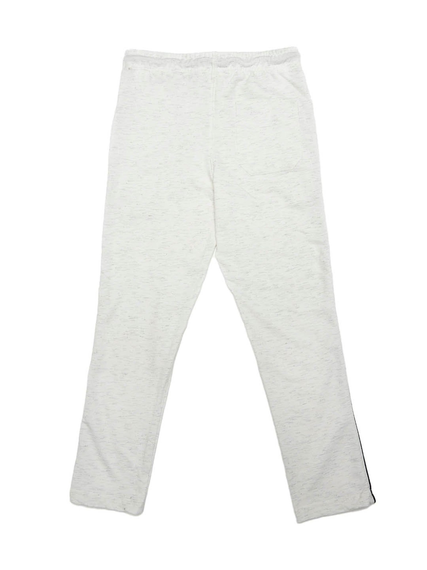 Octave Boys Off White Textured Trackpants