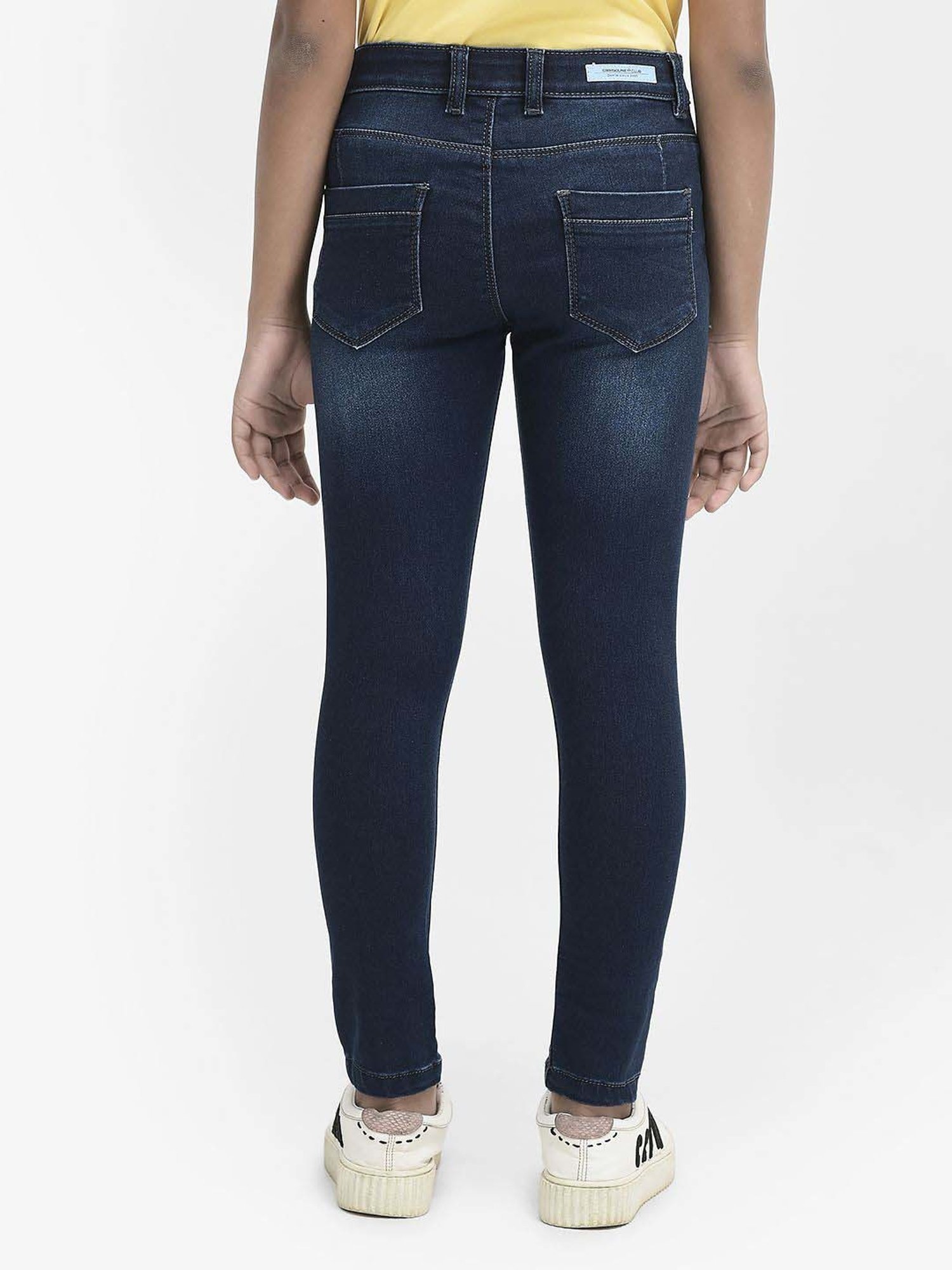 Crimsoune Club Girls Blue Embellished Jeans