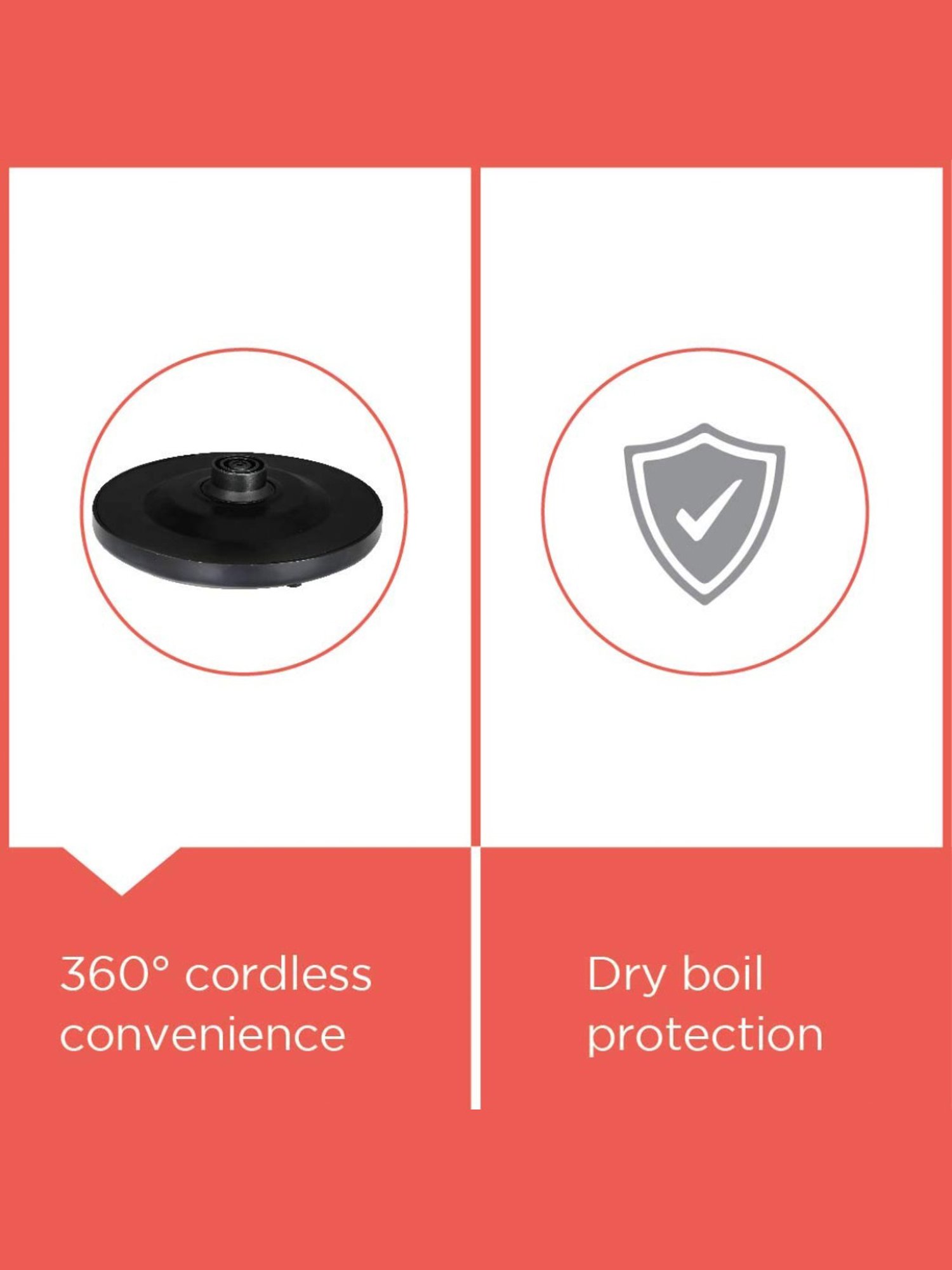 BLACK+DECKER BXKE1801IN Electric Kettle 2200W, 1.8L (Red)