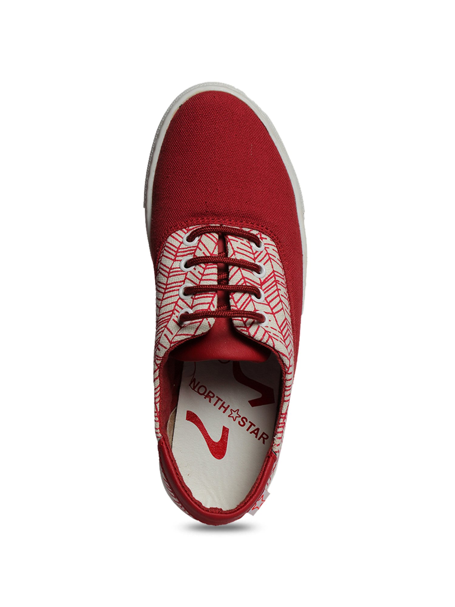 North Star by Bata Women's Red Casual Sneakers