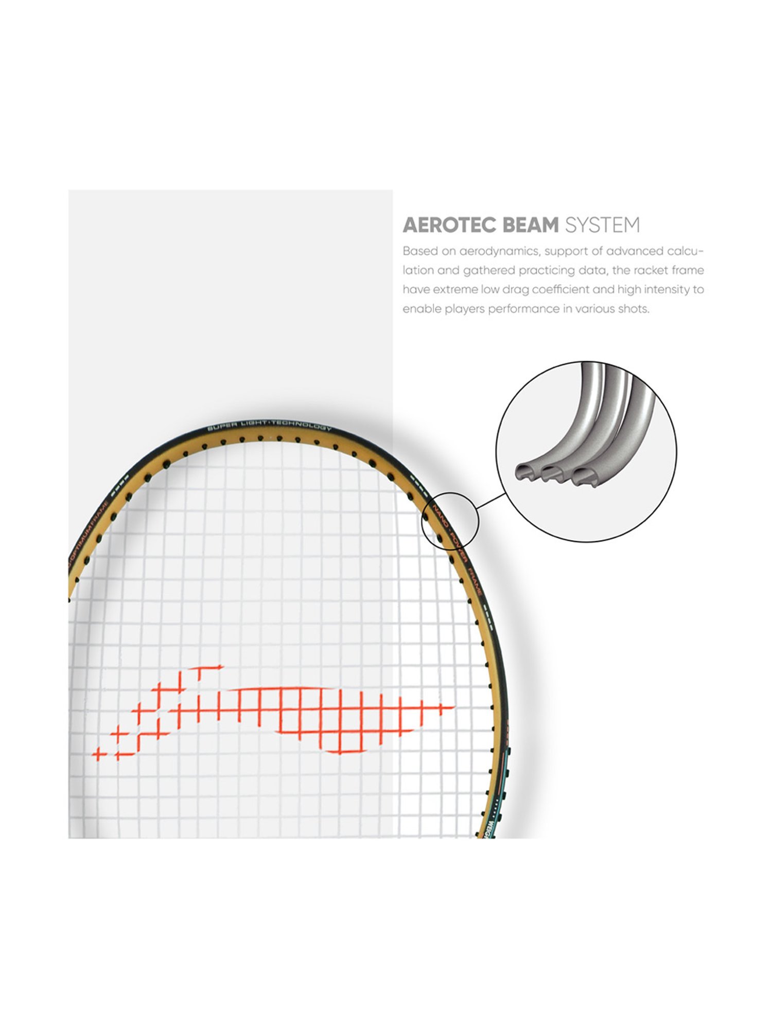 Li-Ning Wind Lite 700 Badminton Racket (Grey) Size - Medium