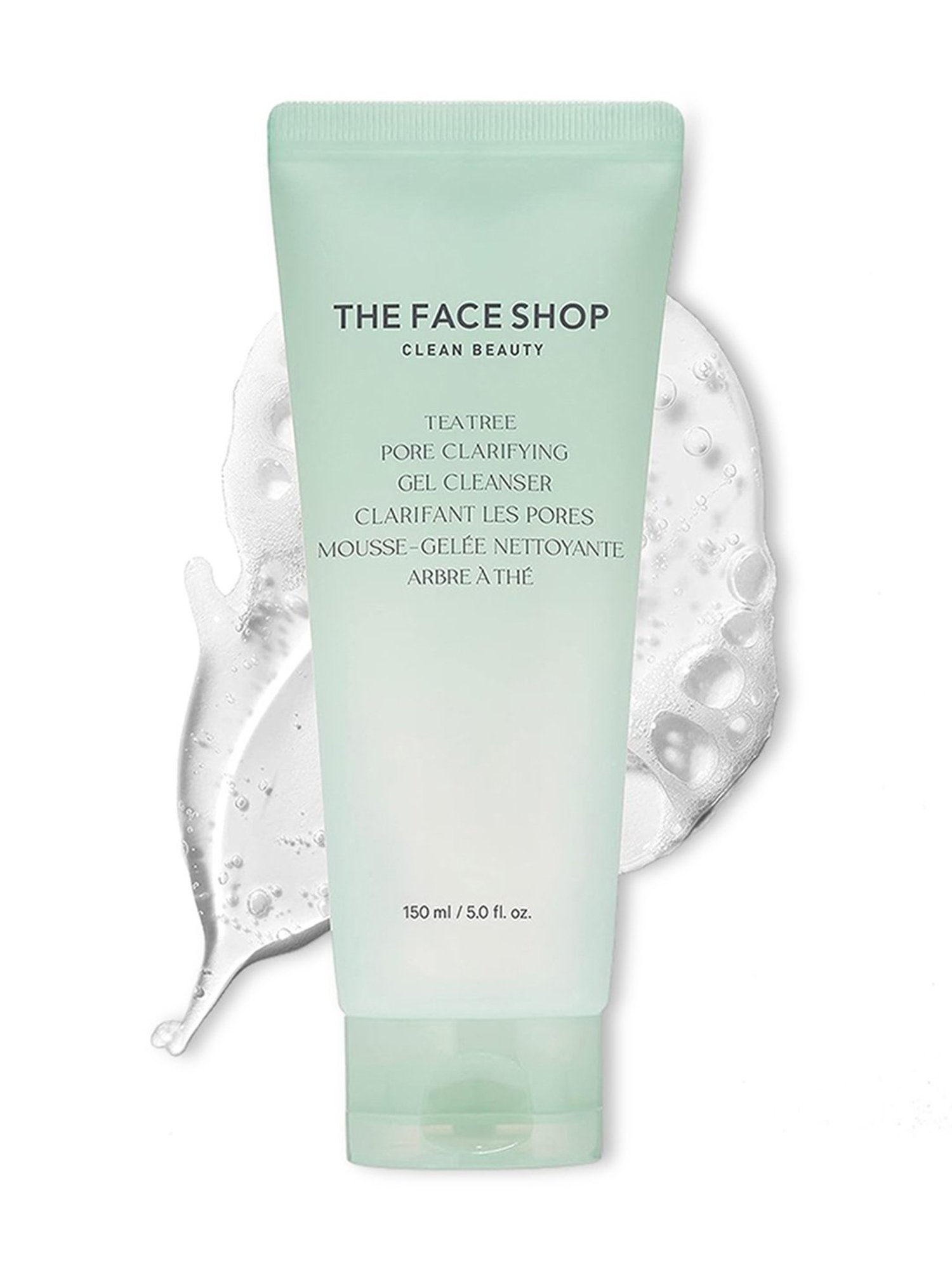 The Face Shop Tea Tree Pore Mild Gel Cleanser with AHA, IP-BHA, PHA & Hyaluronic Acid - 150 ml