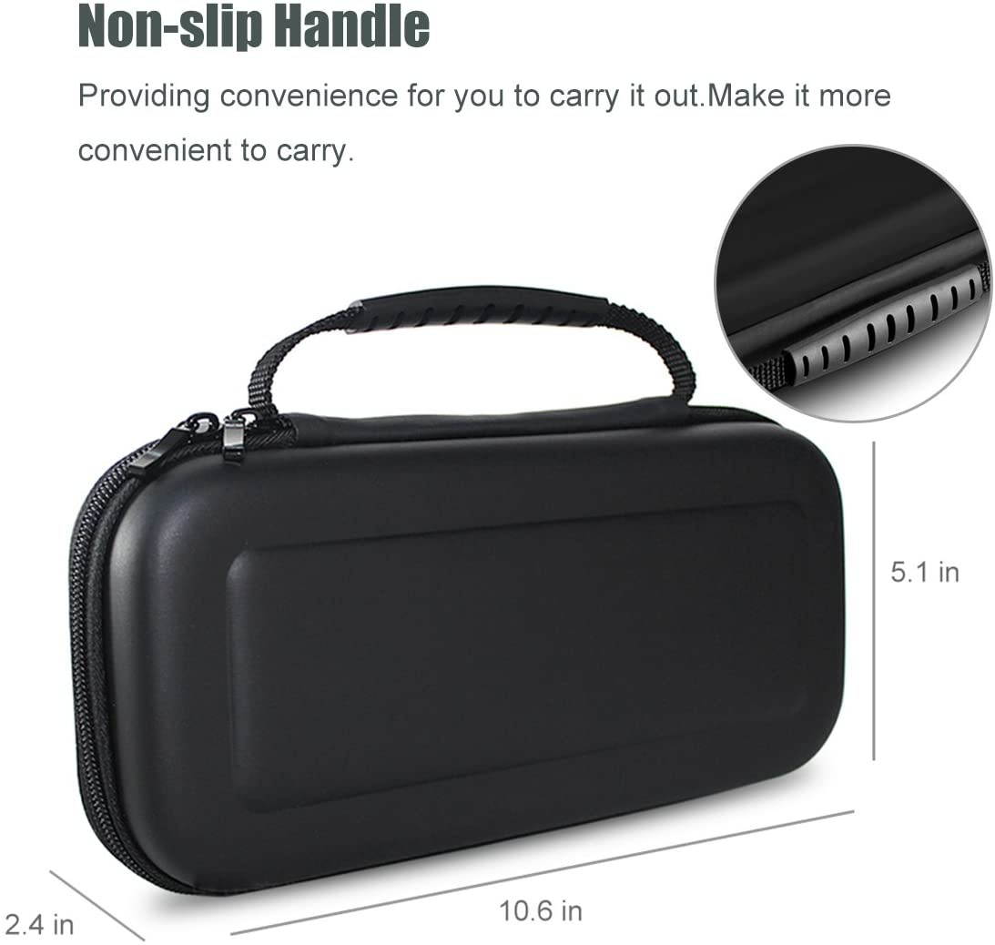 ProCase Nintendo Switch Case, Hard Shell Travel Carrying Box Case for Nintendo Switch with 8 Game Cards Holders -Black