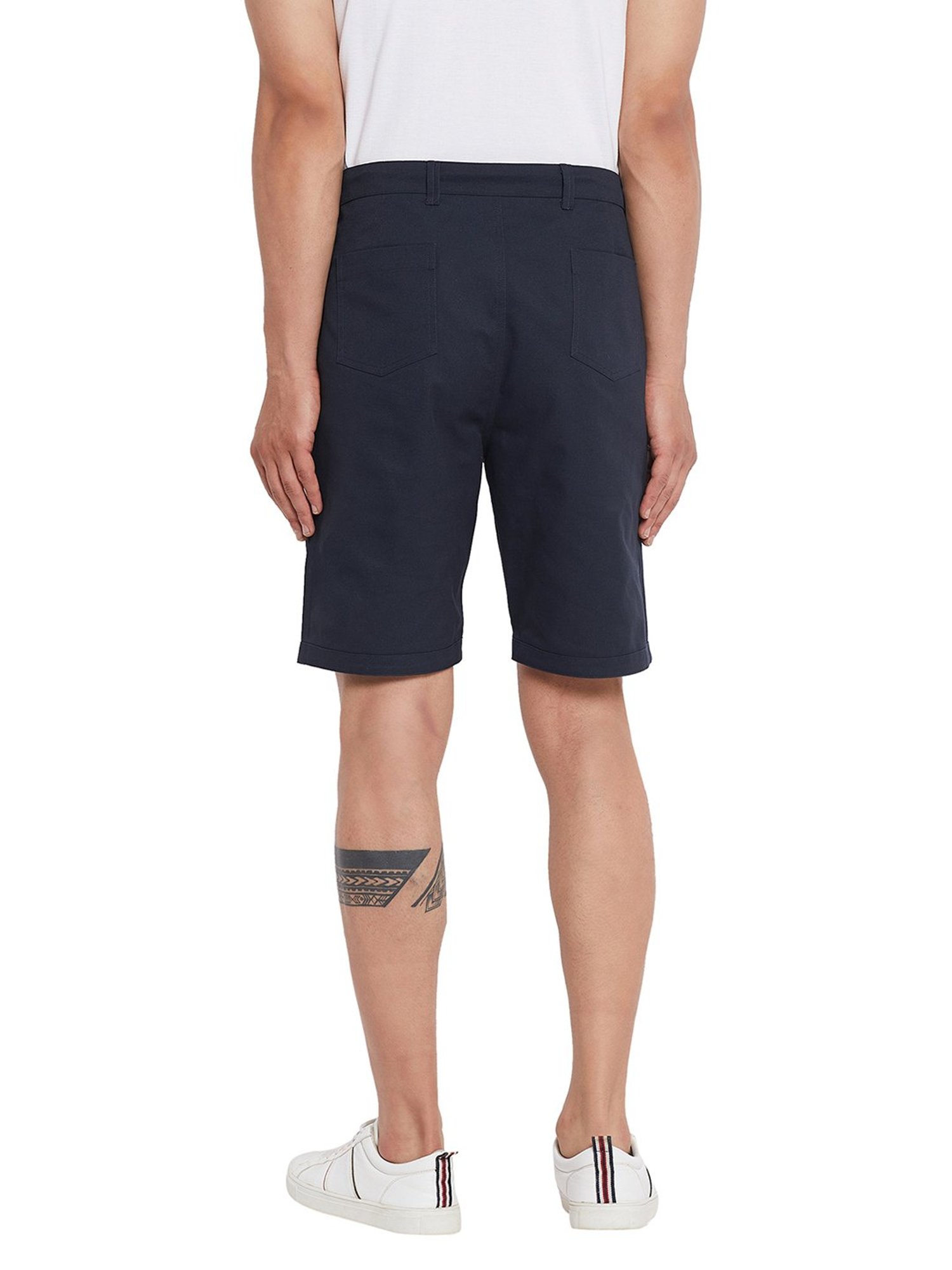 Hypernation Navy Regular Fit Shorts
