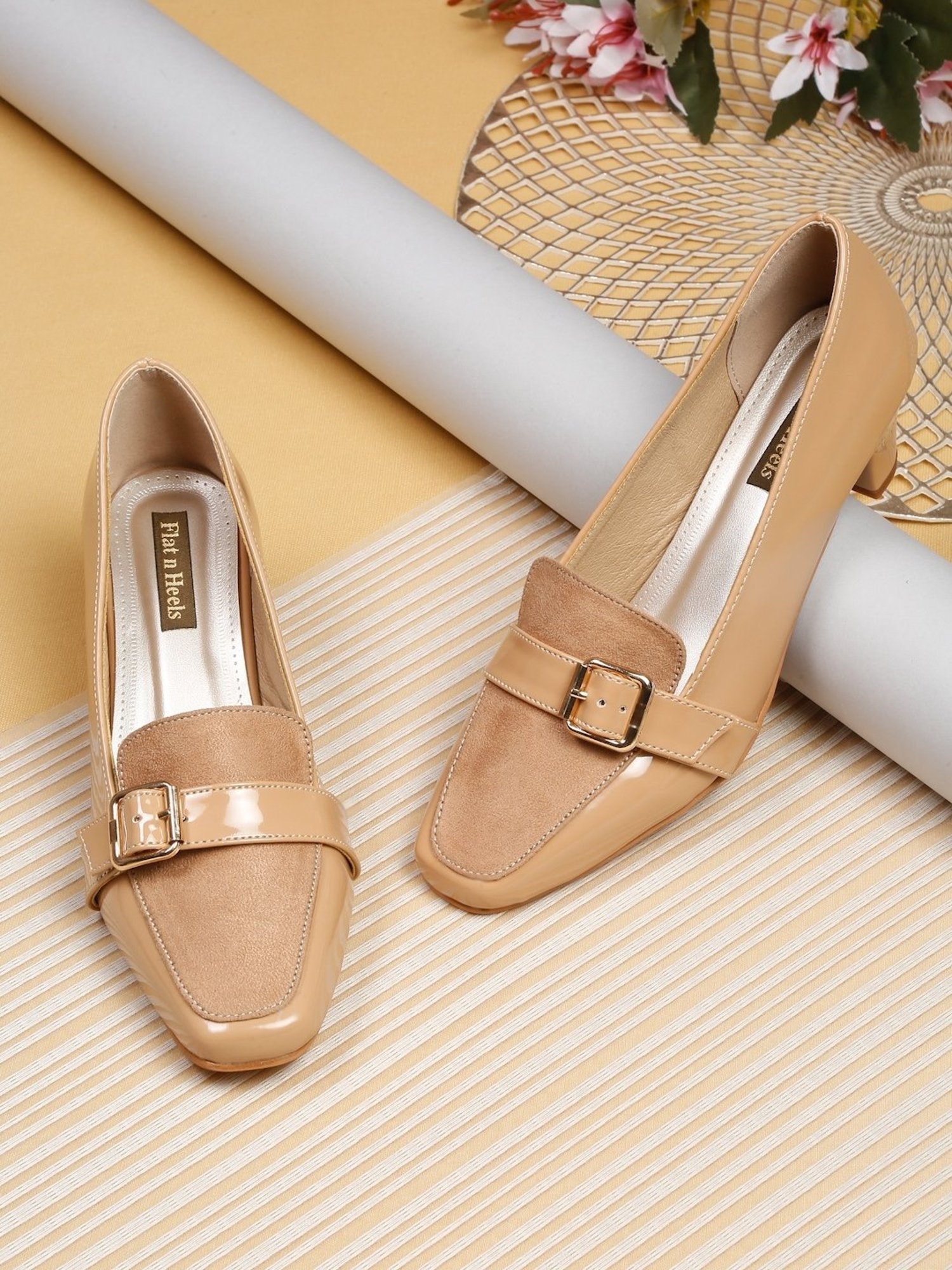 Flat N Heels Women's Beige Casual Pumps