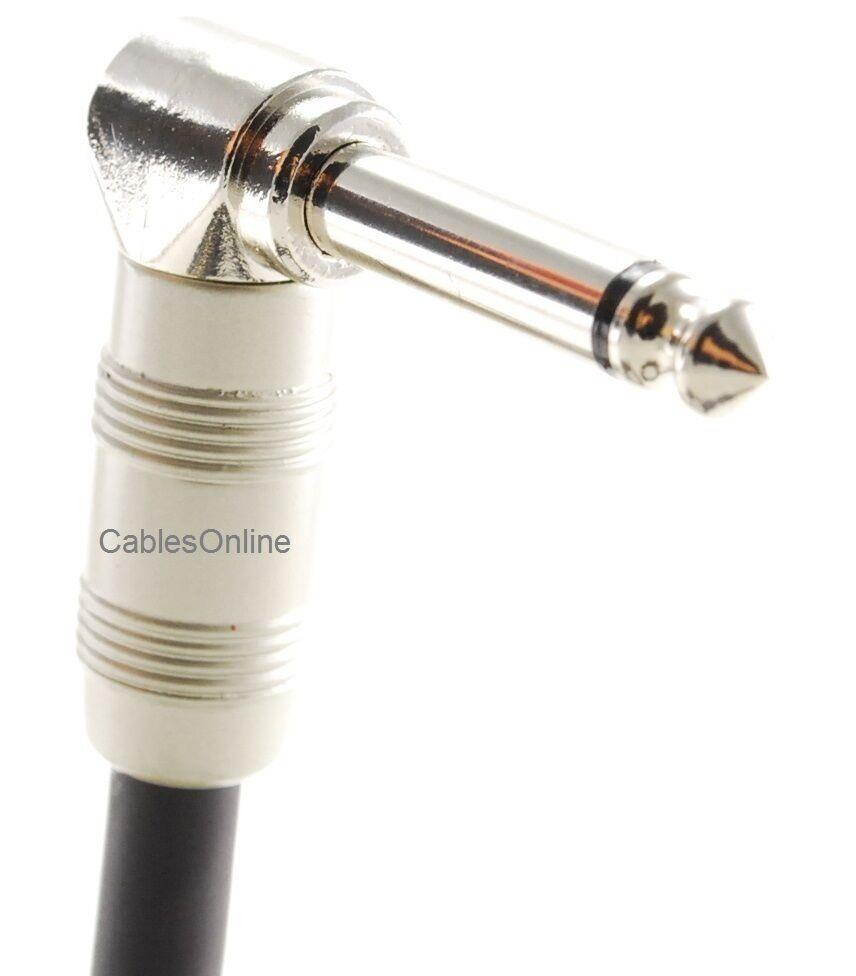 10ft. Kirlin 1/4" Mono Straight/Right-Angle Male/Male Instrument Cable