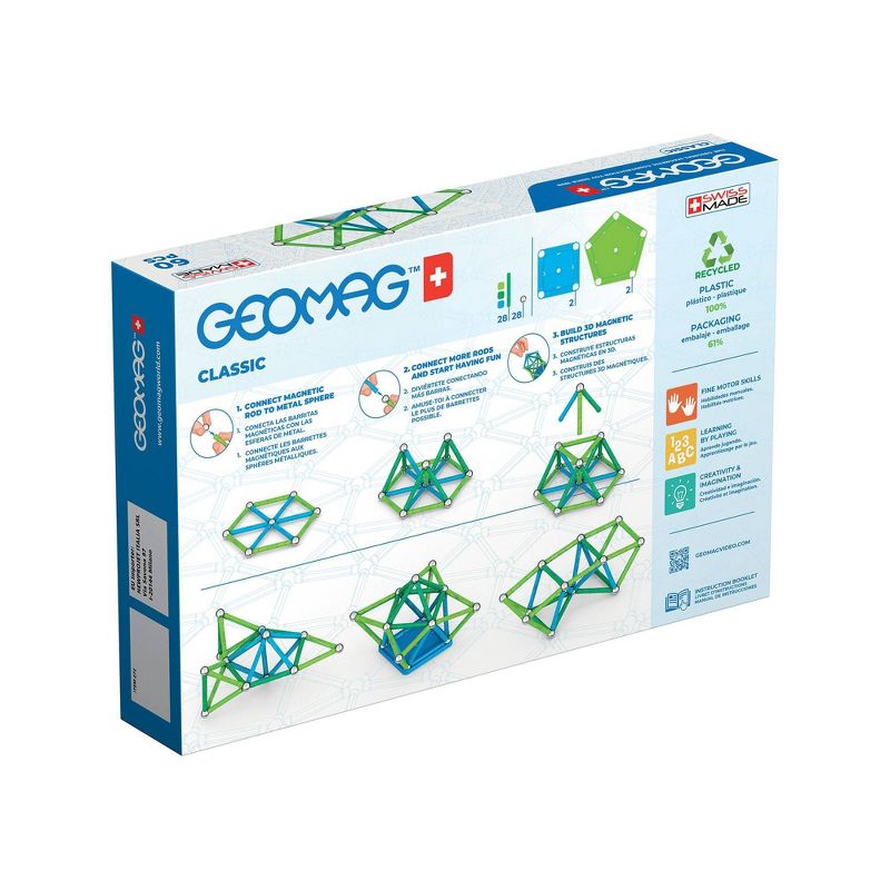 Geomag GREEN LINE Color Magnetic Building Set 60pc