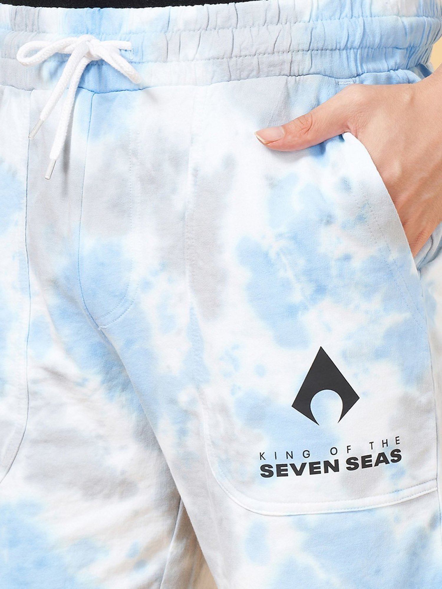 SF Jeans by Pantaloons Blue Regular Fit Printed Shorts