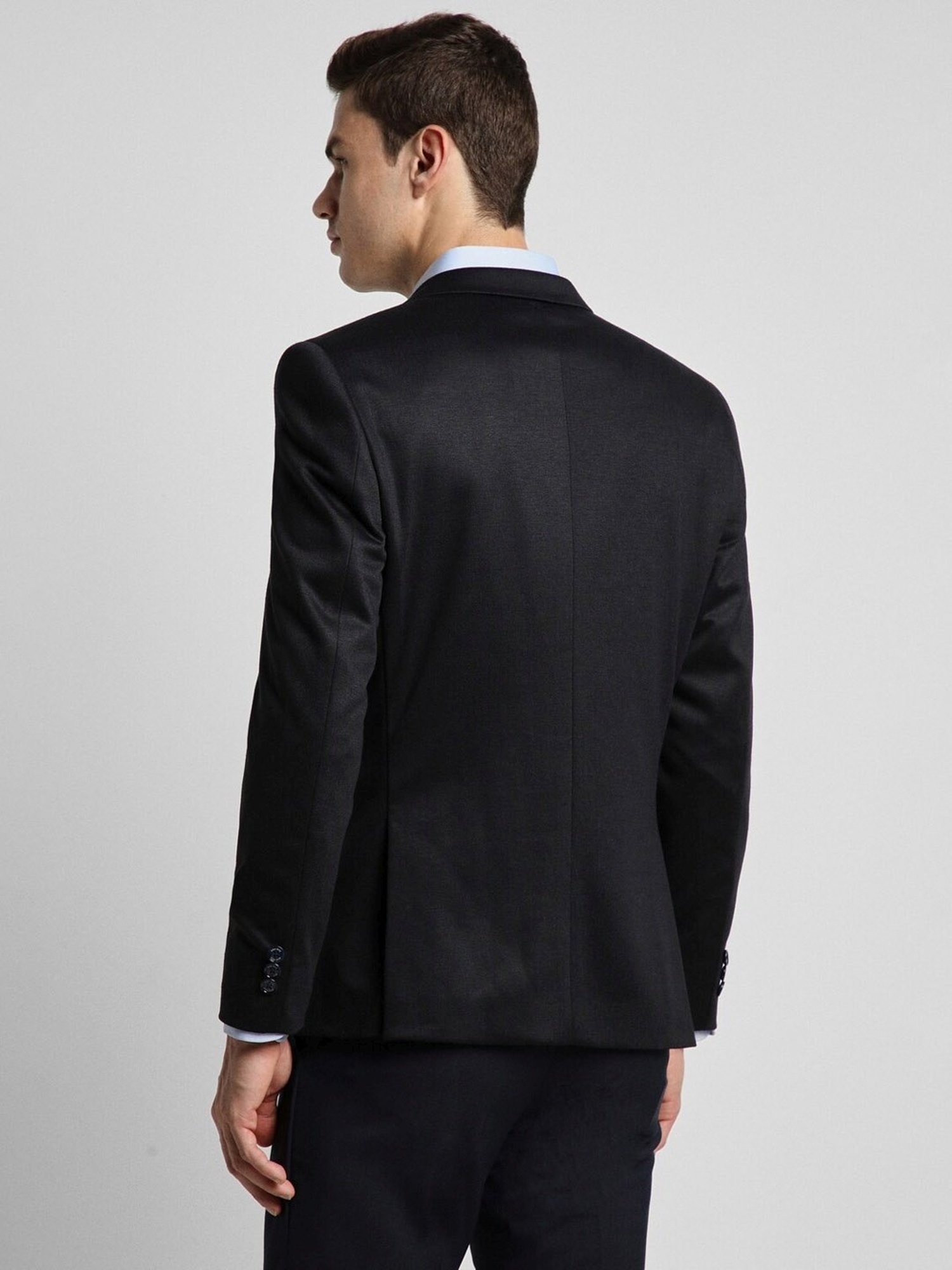 Allen Solly Black Slim Fit Blazer