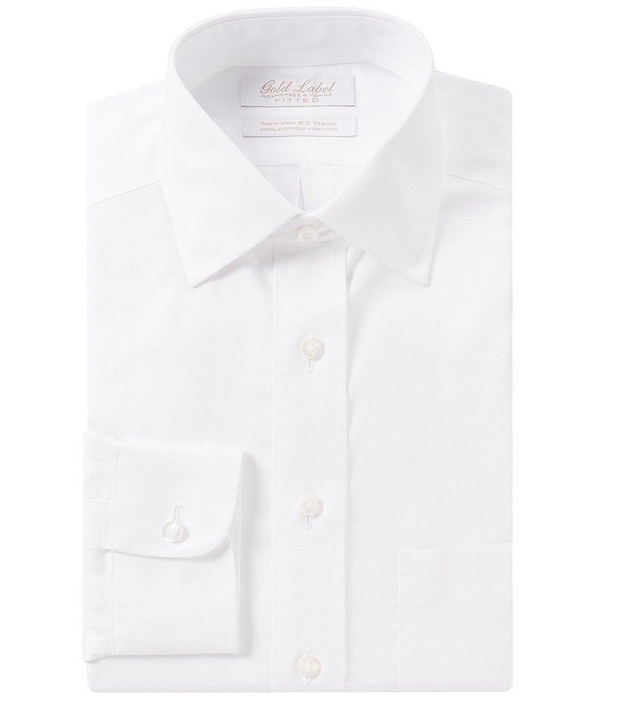 Psycho Bunny Non-Iron Modern Fit Spread Collar Solid Dress Shirt