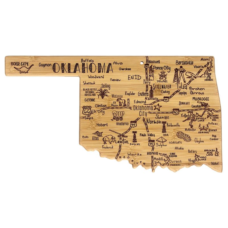 Totally Bamboo Destination Oklahoma Serving and Cutting Board