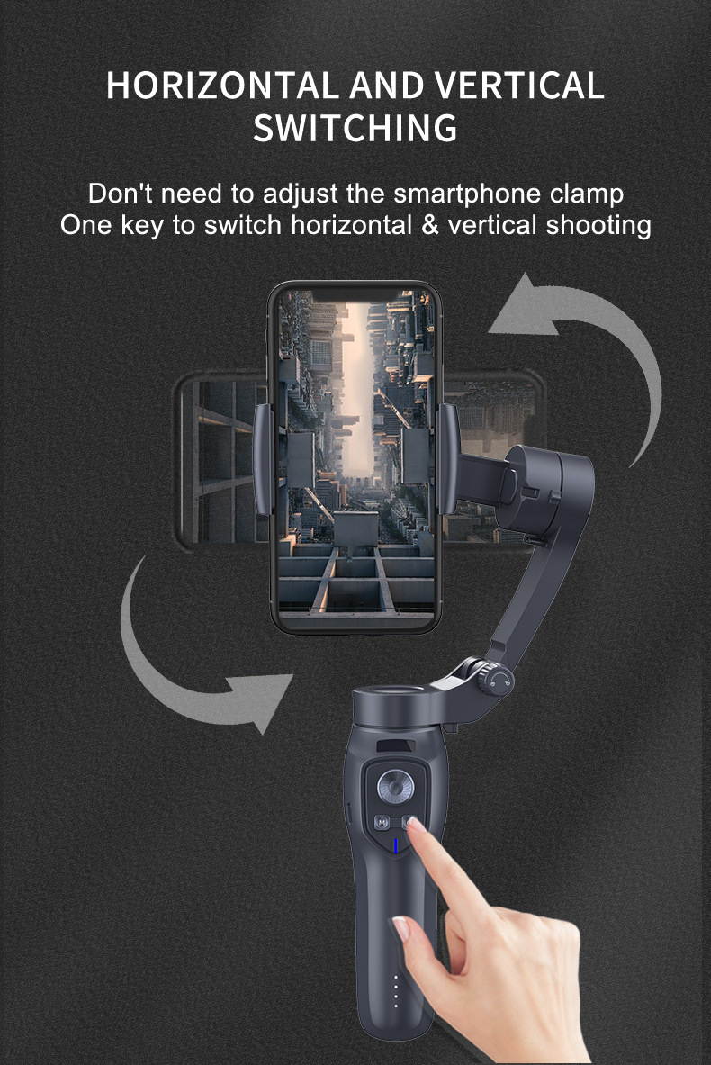 Newest 3 Axis Foldable Handheld Gimbal Stabilizer for Phones and Action Cameras