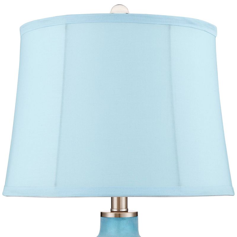 360 Lighting Sergio Chrome Accent Black Shade USB Table Lamps Set of 2