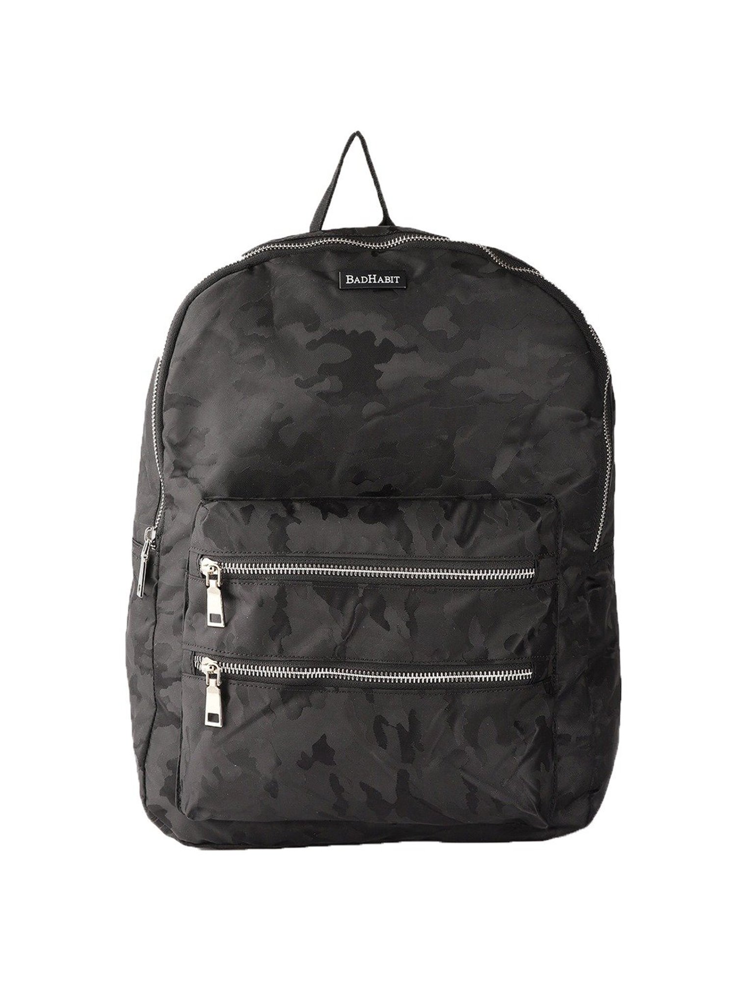Bad Habit Black Polyester Large Backpack