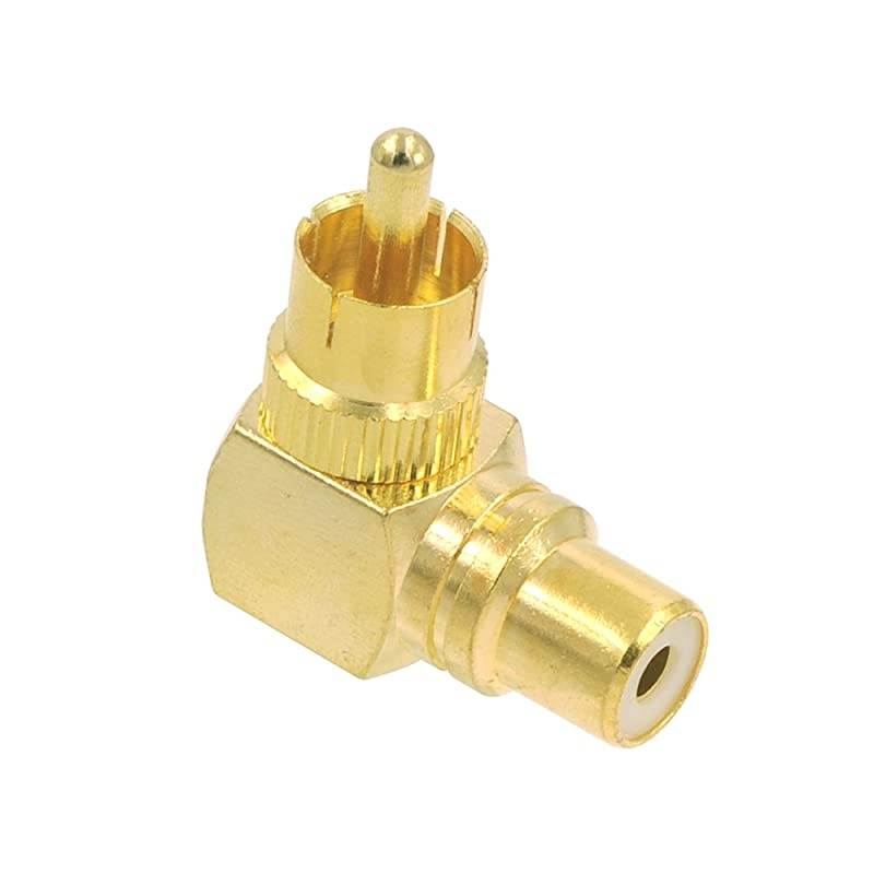 3-Pack RCA Male to Female 90 Degree Right Angle Adapter