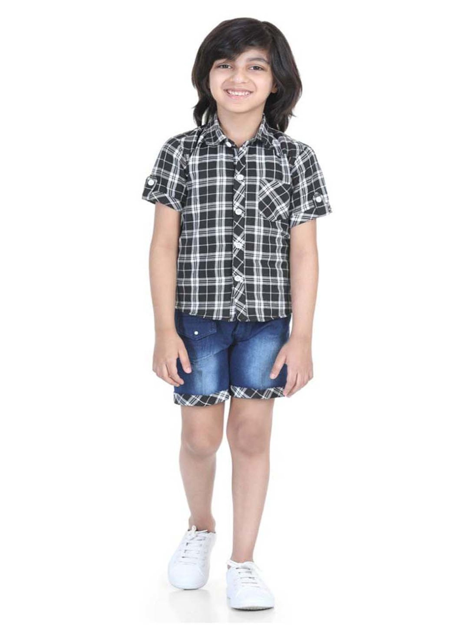 GJ baby Green & White Cotton Camouflage Full Sleeves T-Shirt Set