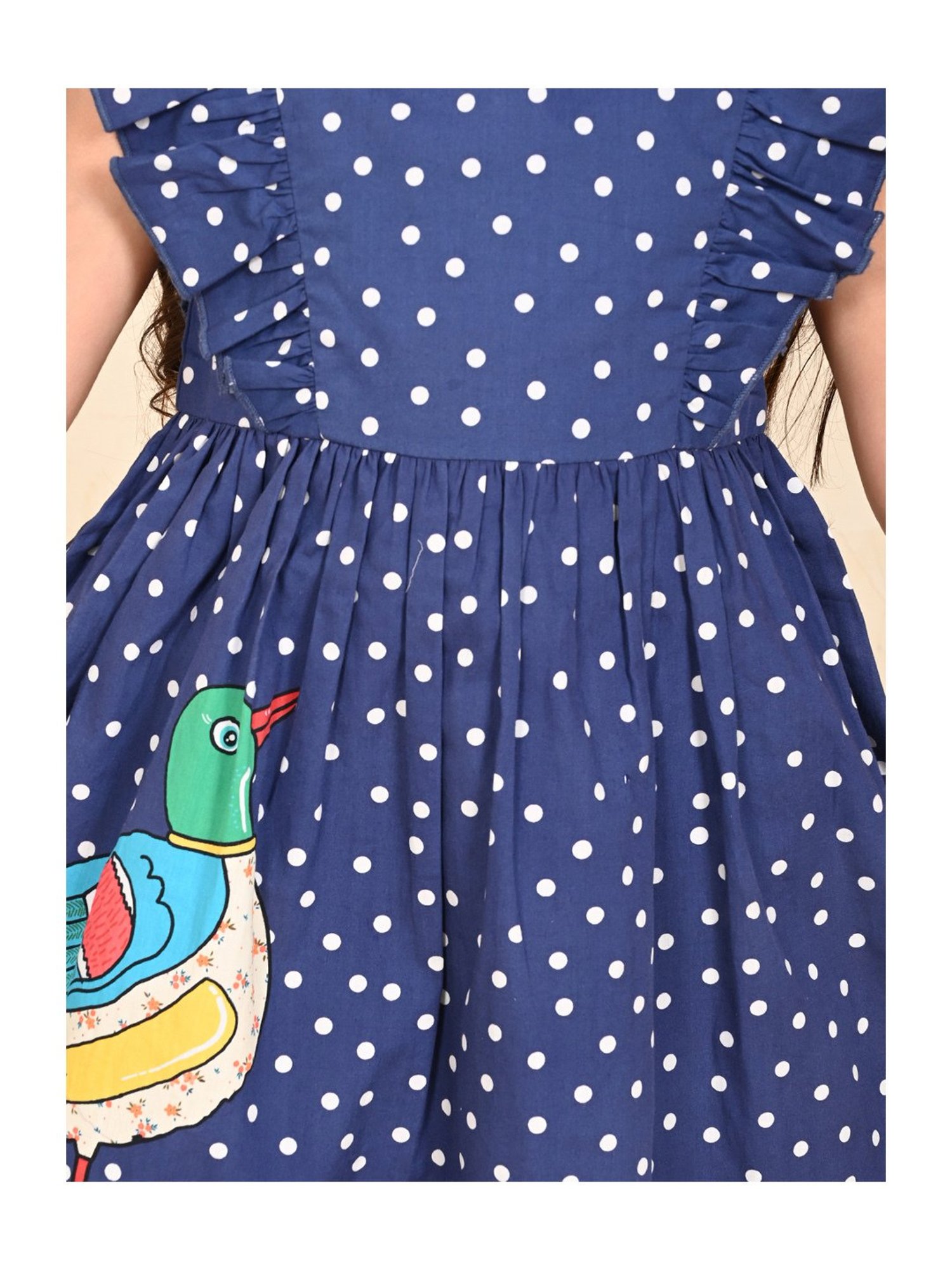 LilPicks Kids Blue Printed Dress