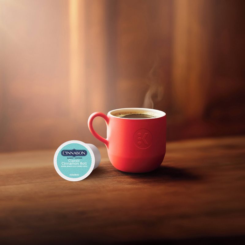 24ct Cinnabon Classic Cinnamon Roll Keurig K-Cup Coffee Pods Flavored Coffee Light Roast