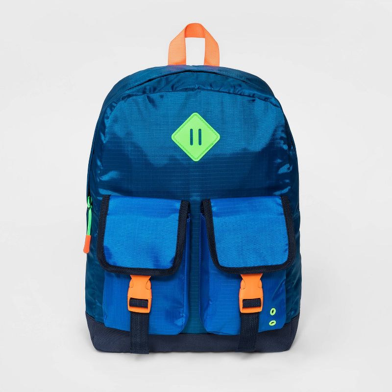 Boys' Double Front Pocket Backpack - Cat & Jack™ Blue