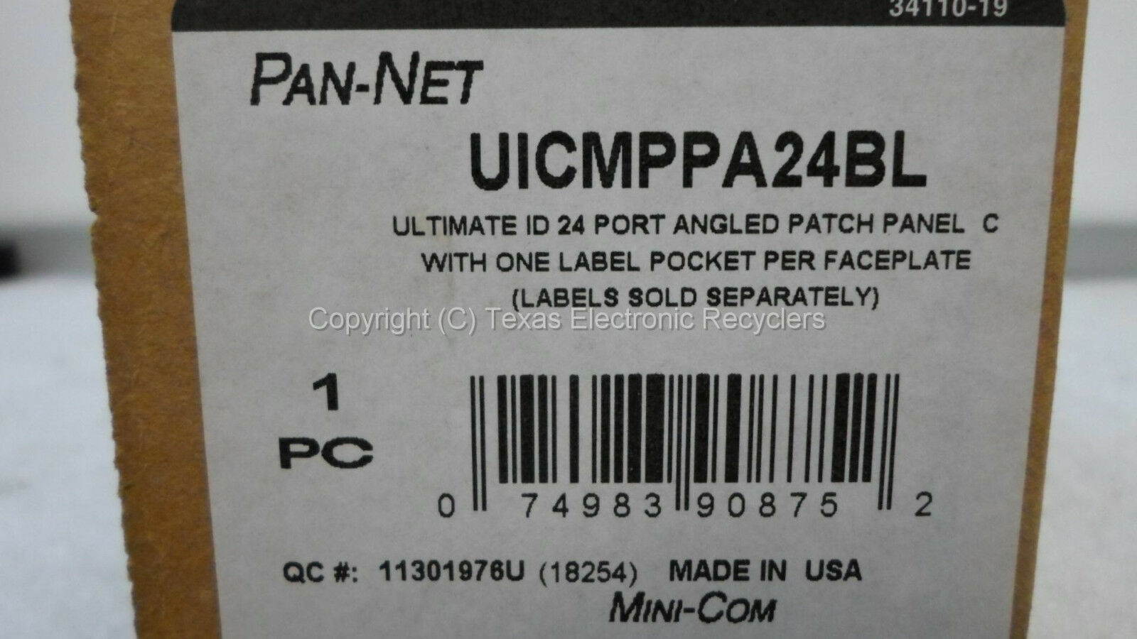 NOB - Panduit CPPLA24WBLY Mini-Com Modular Angled 24-Port Patch Panel