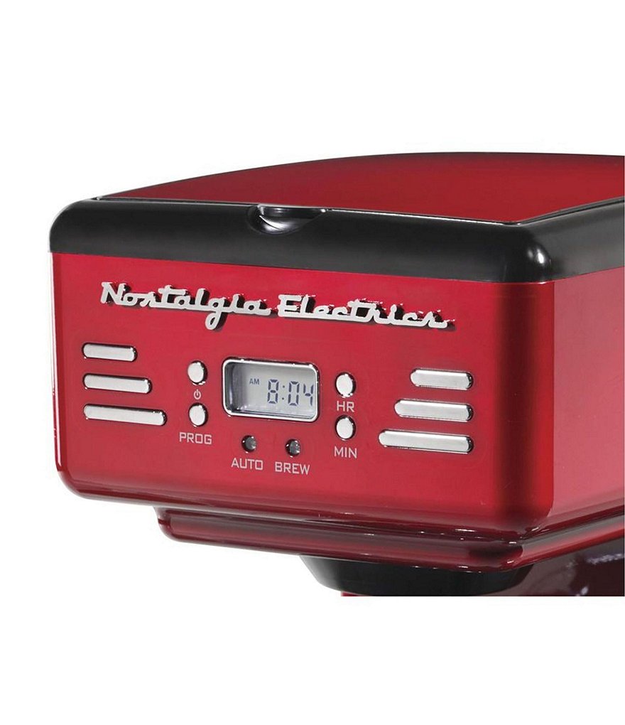 Nostalgia Electrics Red Retro 12-Cup Programmable Coffee Maker With LED Display