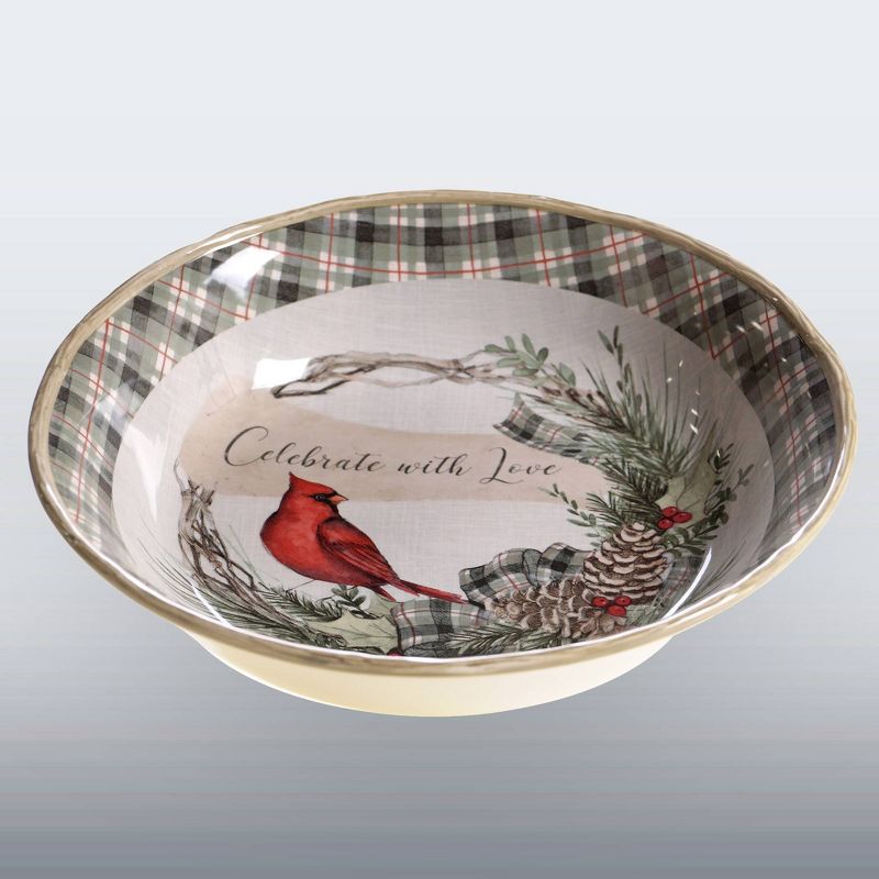 128oz Earthenware Holly and Ivy Serving Bowl - Certified International