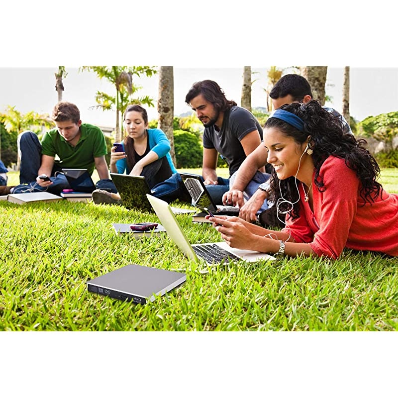 Blu-Ray CD DVD Drive,USB 3.0 Portable BD 3D Blu-Ray Player DVD/CD-RW BD-ROM Burner Compatible with Windows 10/8/7/XP/Vista MAC OS System for Laptop/Desktops PC (Sliver.)