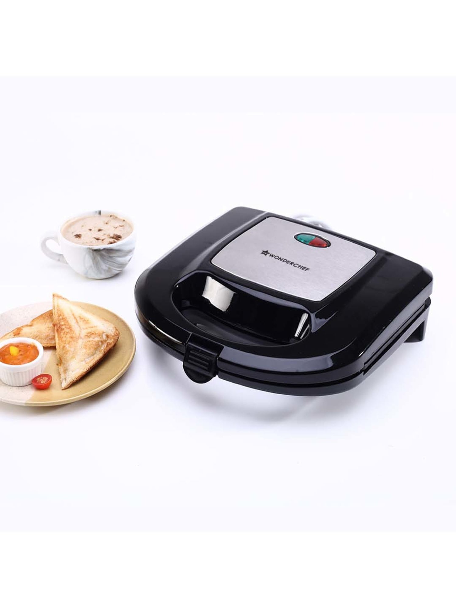 Borosil Sandwich Maker 2000W with Non stick coating (Black)