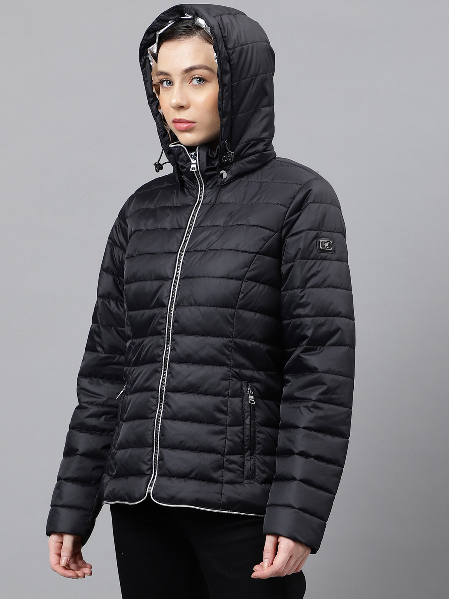 Woods Black Quilted Jacket