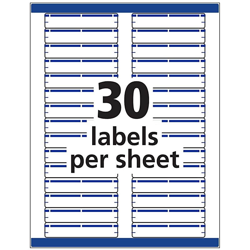 Blue File Folder Labels for Laser and Inkjet Printers with TrueBlock Technology 23 inches x 3716 inches Box of 1500 5766