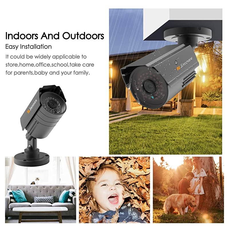 CCTV Security Camera System,  8CH H.264+ Home Surveillance Security DVR Kit with 1TB HDD, 4PCS 5MP Outdoor Bullet Cameras Waterproof,Audio Recording,Email Alert,24/7 Home Business Monitoring