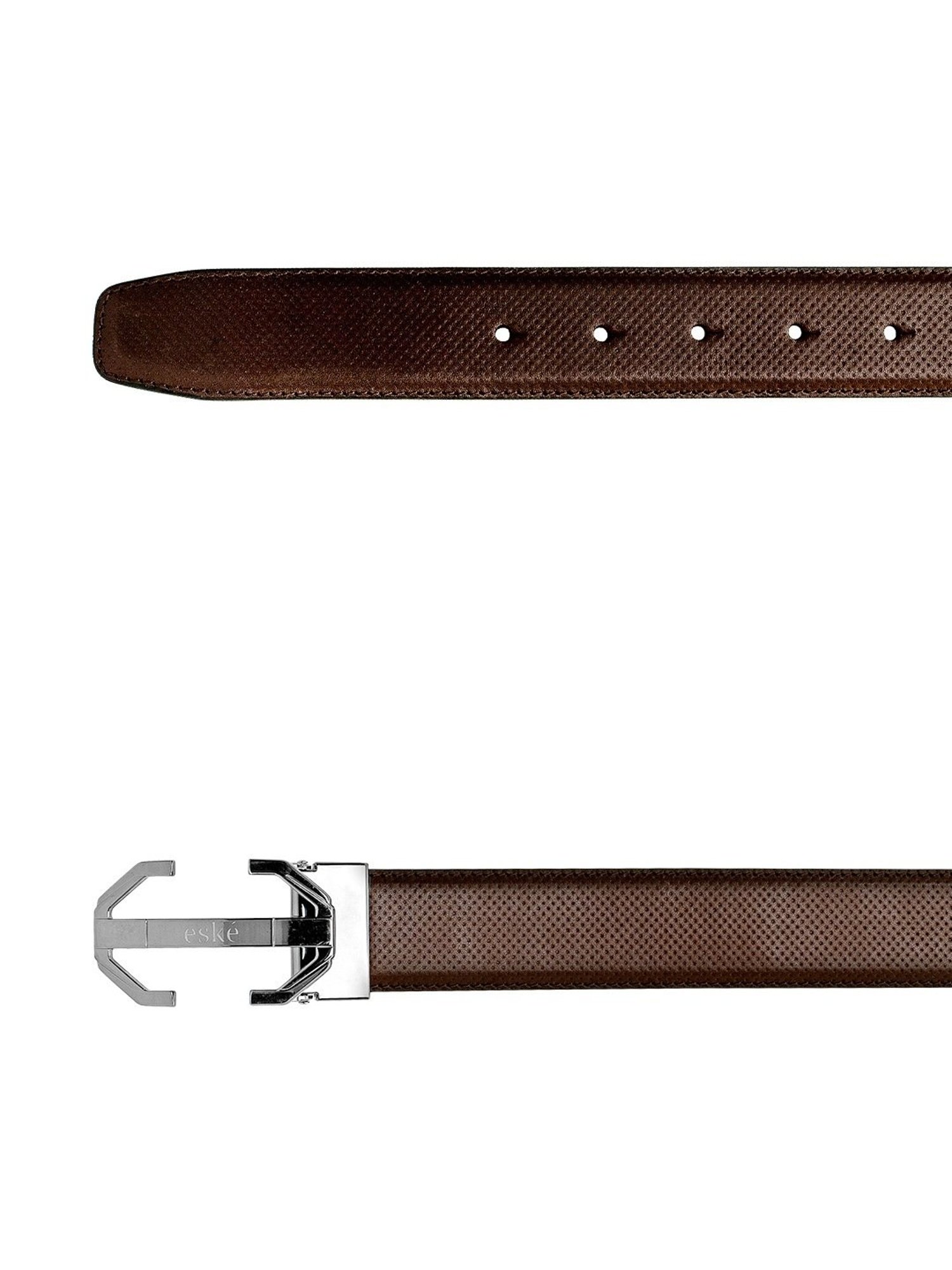 Eske Brown Leather Waist Belt for Men