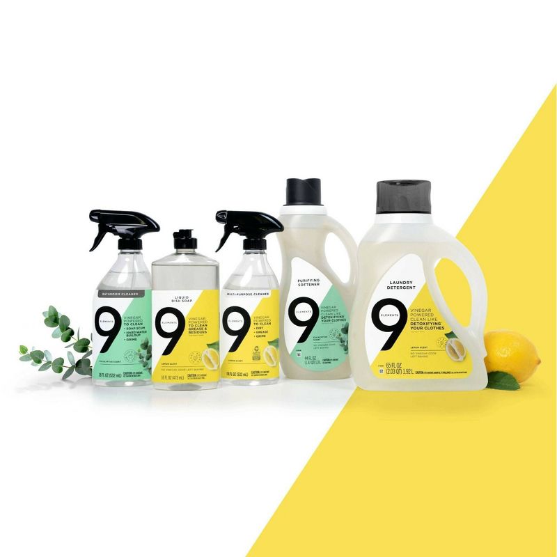 9 Elements Liquid Dish Soap - Lemon - 16 fl oz