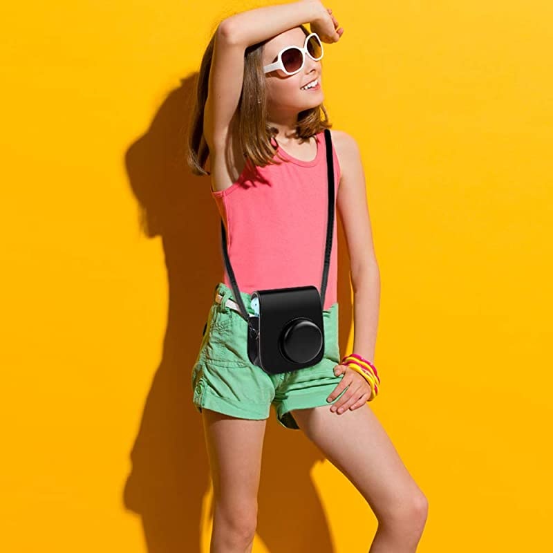 Portable Case Compatible with Fujifilm Instax Mini 11 Instant Camera with Accessories Pocket and Adjustable Strap Charcoal Grey