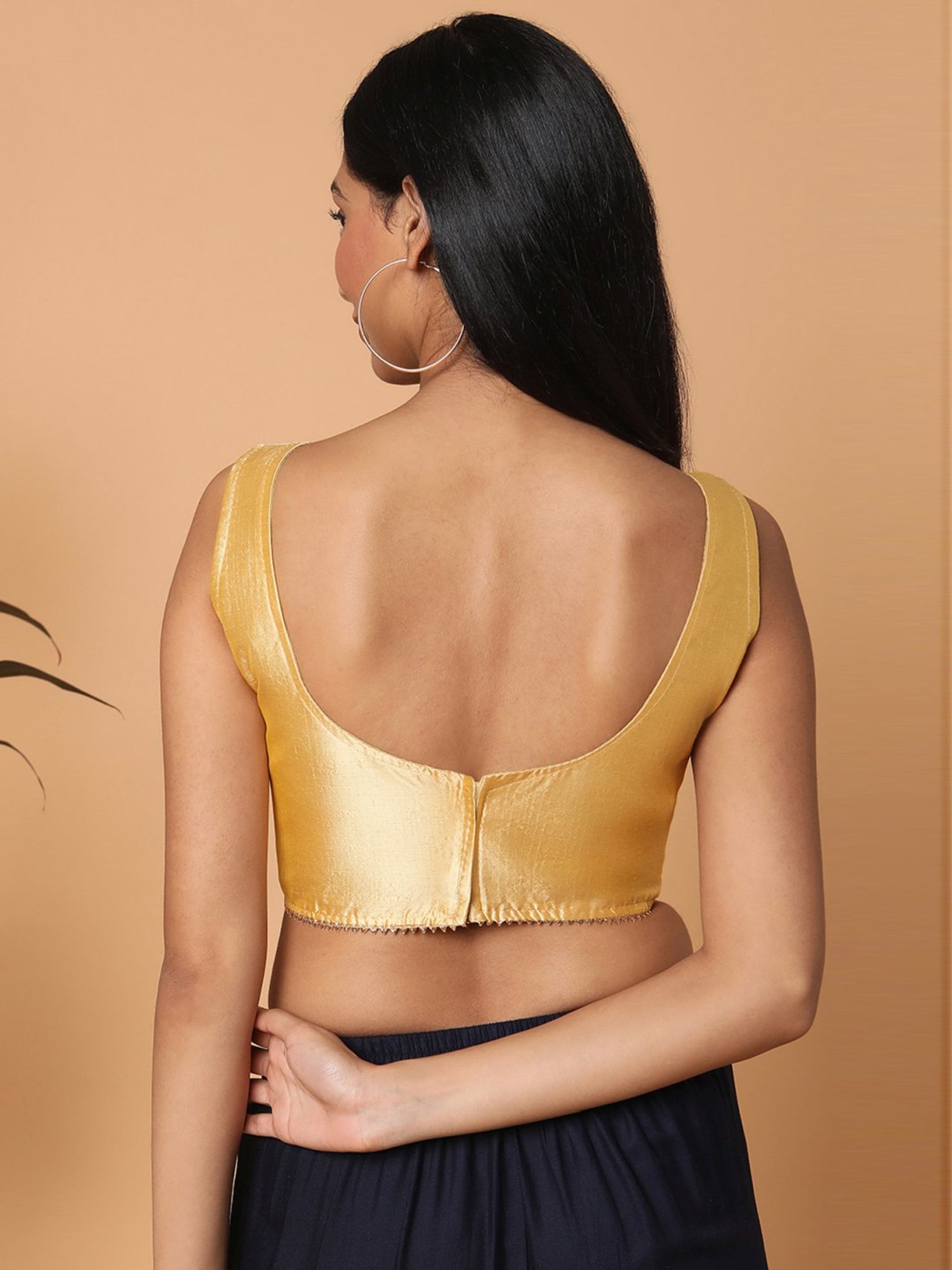 Salwar Studio Golden Readymade Blouse