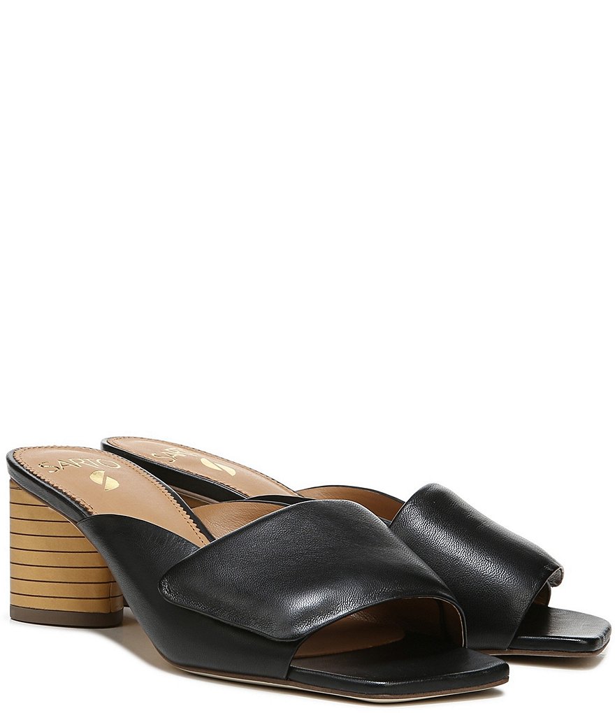 Sarto by Franco Sarto Violet Leather Square Toe Mules