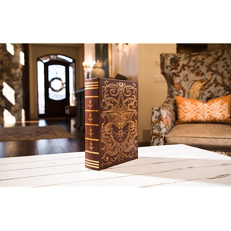 Old World DVD Storage Book Box Combo Pack- Includes One Imperial, and One Persian Design - Store Up to 96 Discs or Valuables Discretely
