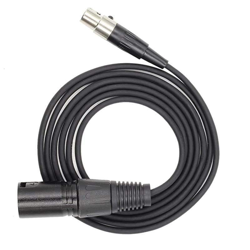 3 Pin XLR Male Plug to 3 Socket Female Mini XLR Pro Lapel Microphone Cable -TA3-XLR Cable(1.5M/5FT)