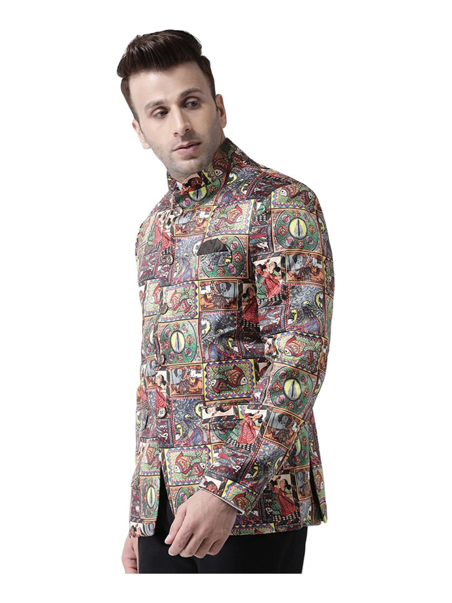 Hang Up Multicolor Regular Fit Printed Blazer