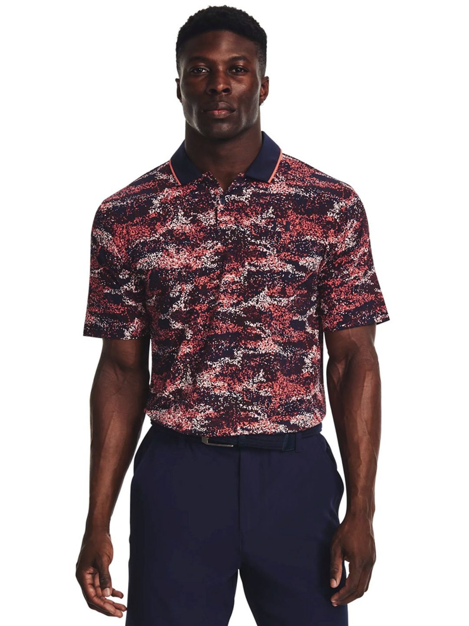 Under Armour Blue Loose Fit Printed Sports Polo