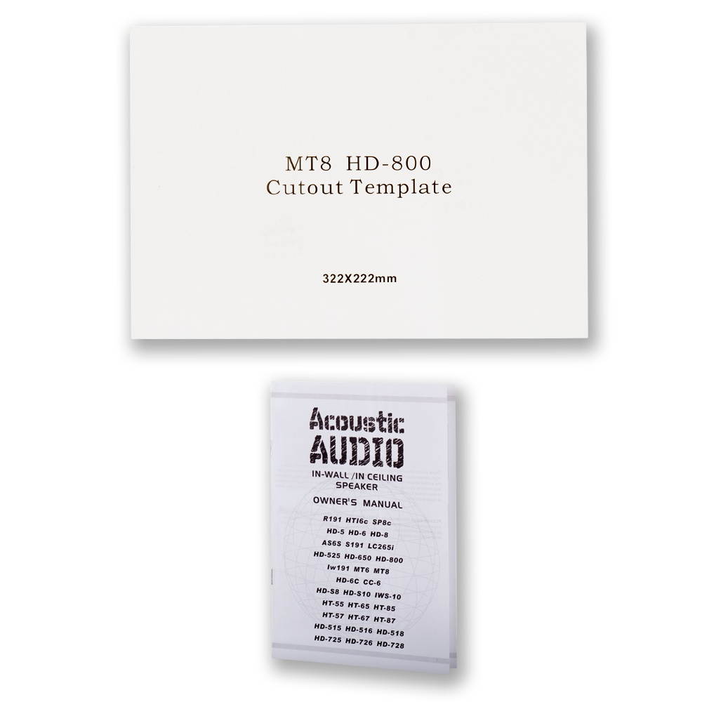 Acoustic Audio HD-800 In Wall 8" Speakers Home Theater Surround Sound 7 Speaker Set