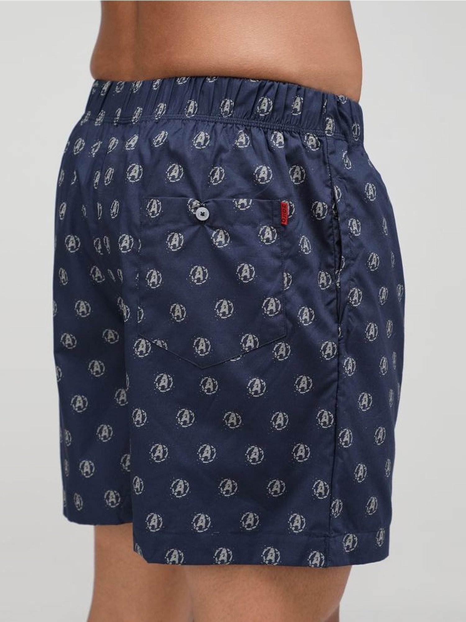 Zoiro Navy Cotton Regular Fit Printed Boxers